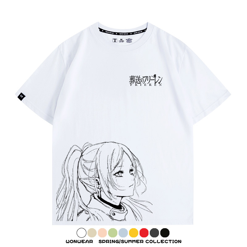 葬送的芙莉蓮原畫線條 親子情侶寬鬆短袖T