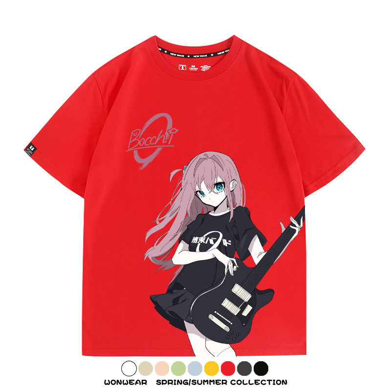 孤獨搖滾動漫周邊二次元 親子情侶裝寬鬆短袖T