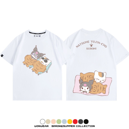 夏目友人帳聯名三麗鷗 親子情侶寬鬆短袖T