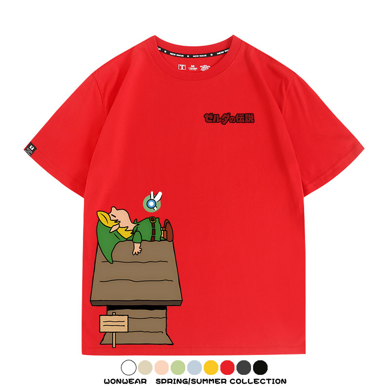 薩爾達史努比聯動 親子情侶裝寬鬆短袖T