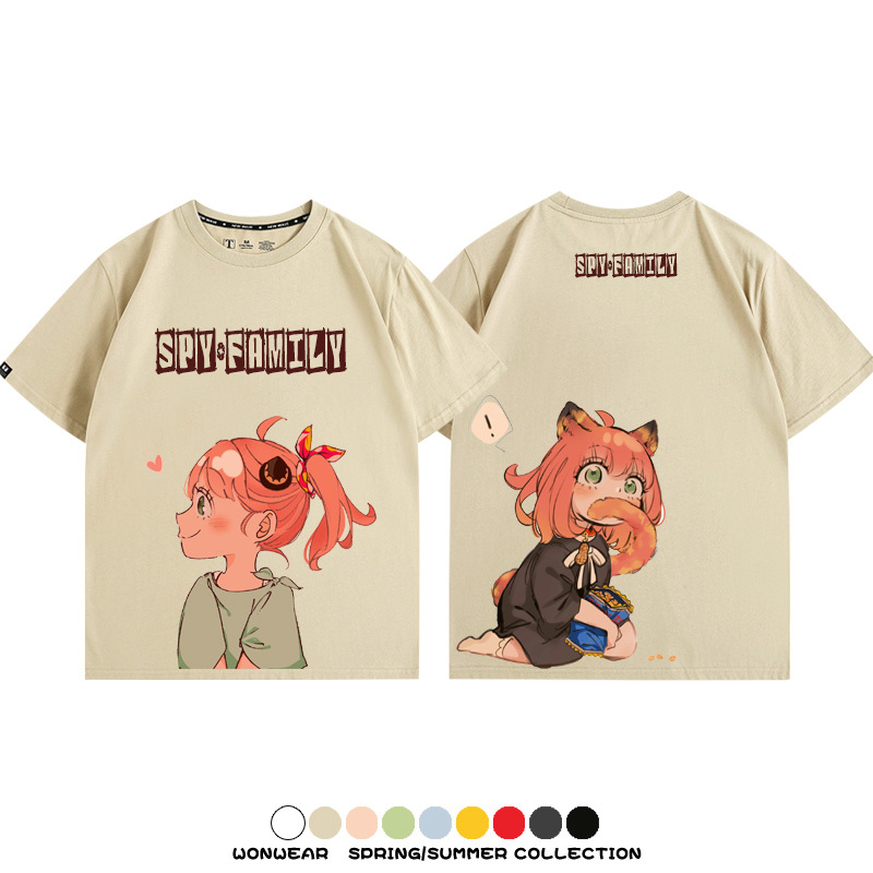 間諜家家酒SPY×FAMILY動漫阿尼亞周邊情侶短袖純棉T恤衫寬鬆百搭