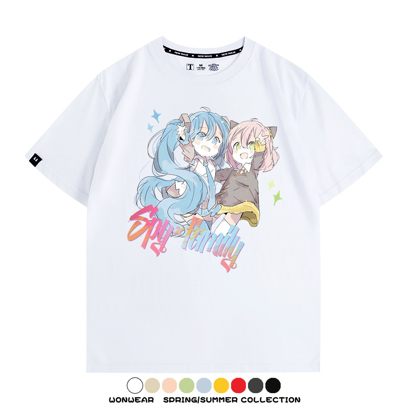 間諜家家酒聯動初音未來 親子情侶裝寬鬆短袖T