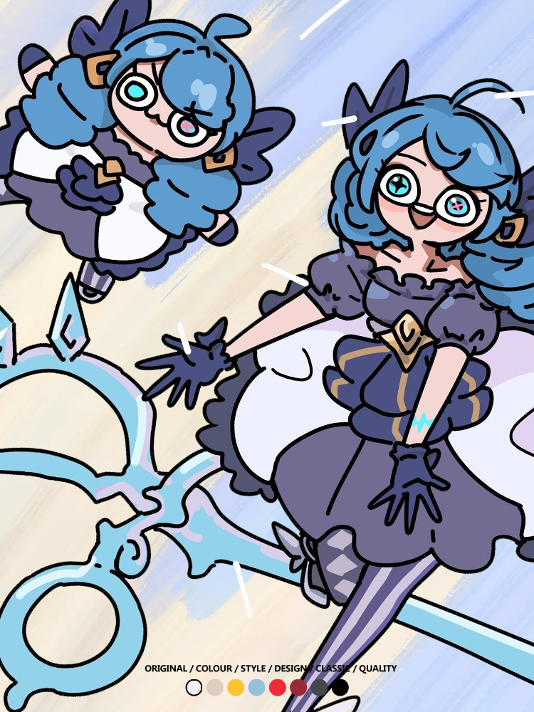 LOL聯盟卡通Q版英雄靈羅娃娃格溫斯莫德周邊短袖夏季男士純棉T恤