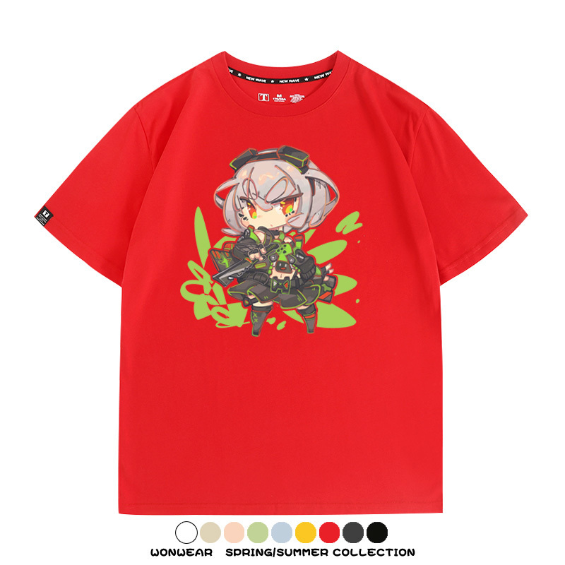 絕區零遊戲安比妮可可琳卡通Q版同款短袖夏季純棉T恤衫二次元COS