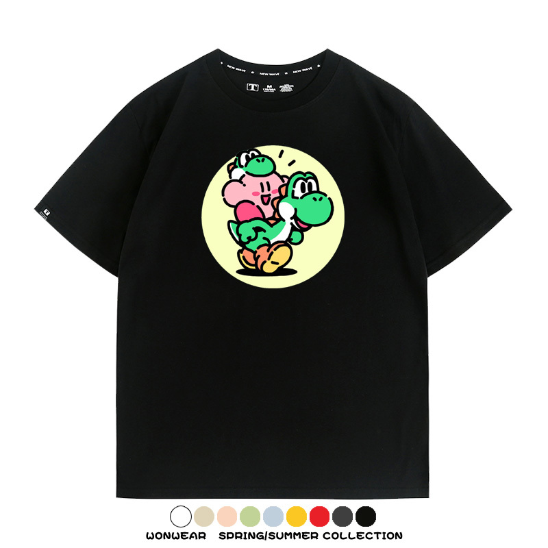 星之卡比遊戲 親子情侶裝寬鬆短袖T