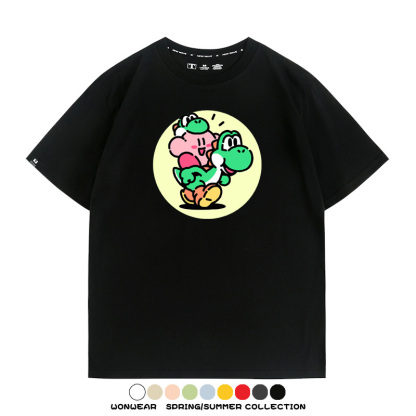 星之卡比遊戲 親子情侶裝寬鬆短袖T