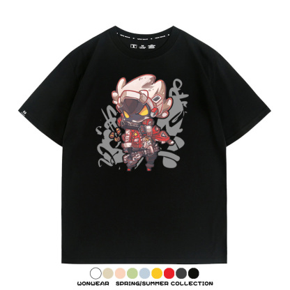 絕區零遊戲安比妮可可琳卡通Q版同款短袖夏季純棉T恤衫二次元COS