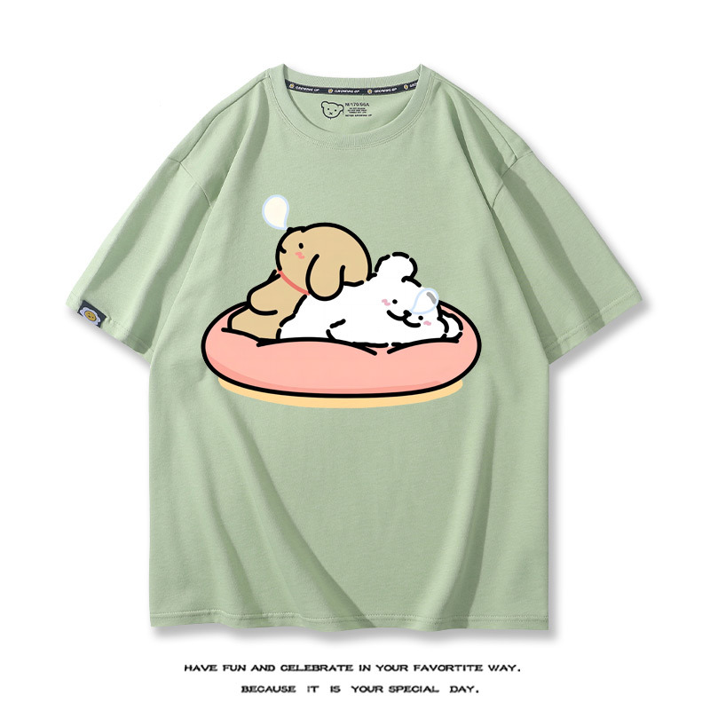 線條小狗 2024親子情侶男女同款 T恤