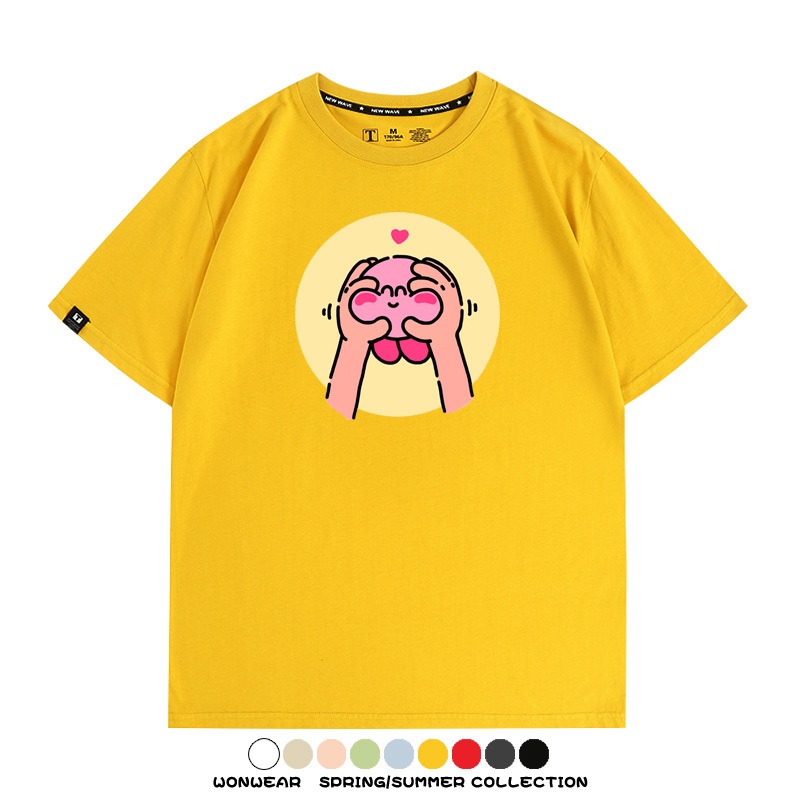 星之卡比遊戲 親子情侶裝寬鬆短袖T