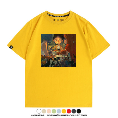 新世紀福音戰士EVA藝術插畫潮牌印花T恤夏季男潮純棉短袖寬鬆上衣