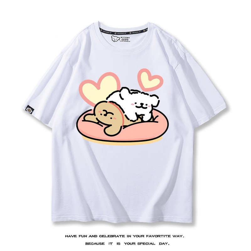 線條小狗 2024親子情侶男女同款 T恤