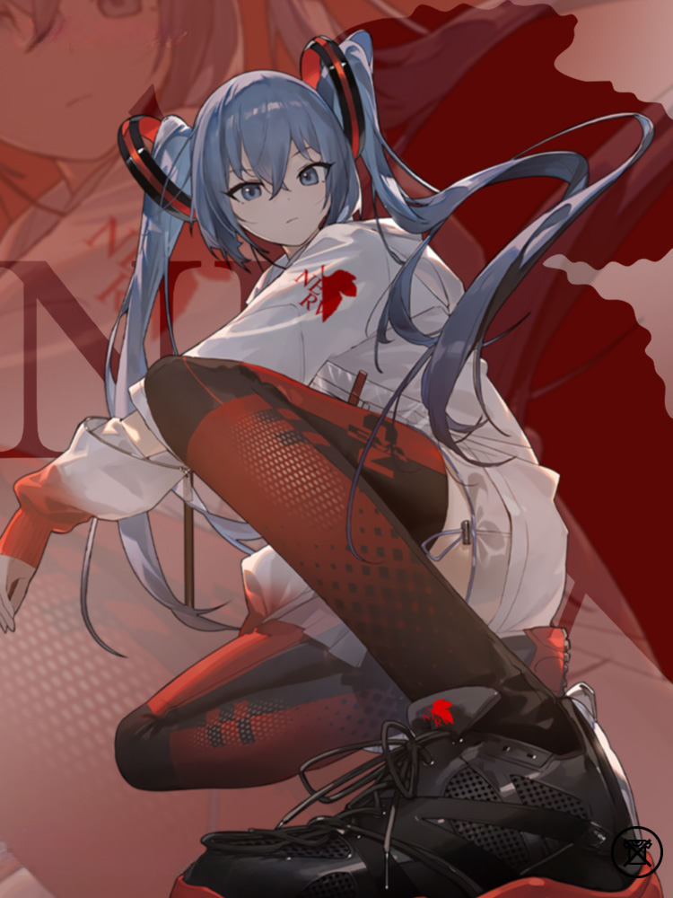 初音未來聯名明日香情侶裝t恤衫EVA二次元動漫周邊純棉短袖上衣服