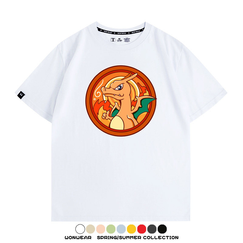 寶可夢卡通可愛頭像合集 親子情侶寬鬆短袖T