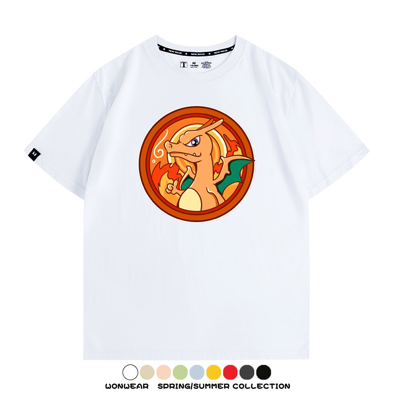 寶可夢卡通可愛頭像合集 親子情侶寬鬆短袖T