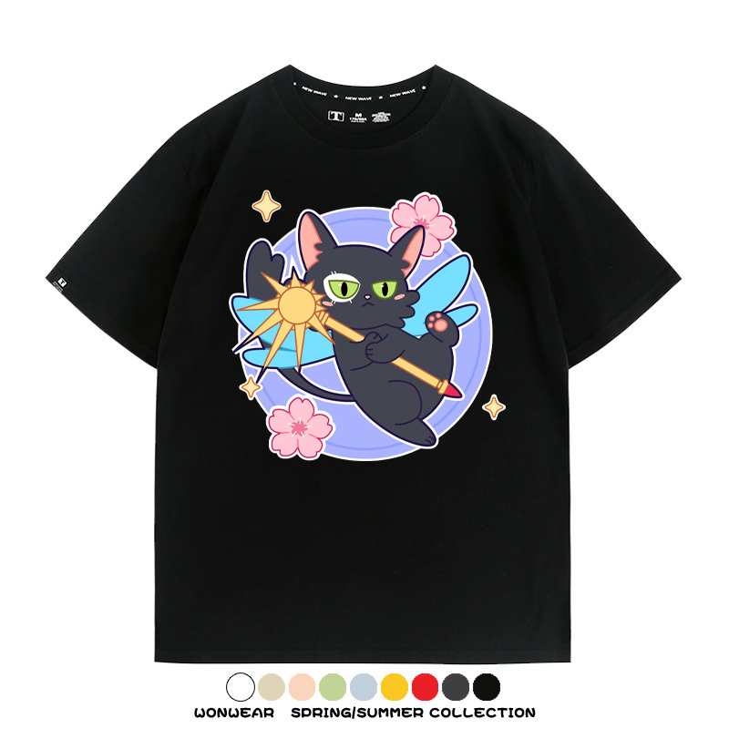 鈴芽之旅大臣貓聯名百變小櫻 親子情侶裝寬鬆短袖T