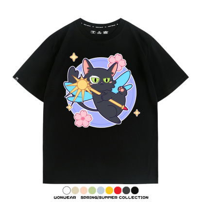 鈴芽之旅大臣貓聯名百變小櫻 親子情侶裝寬鬆短袖T