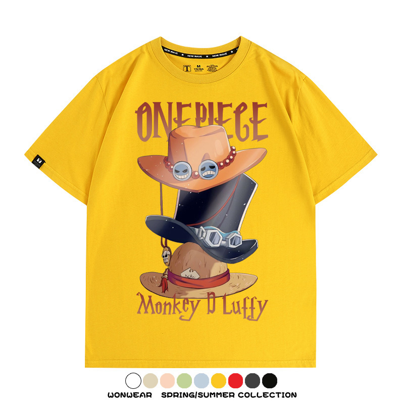 航海王路飛薩博艾斯聯名 親子情侶裝寬鬆短袖T