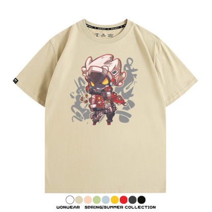 絕區零遊戲安比妮可可琳卡通Q版同款短袖夏季純棉T恤衫二次元COS