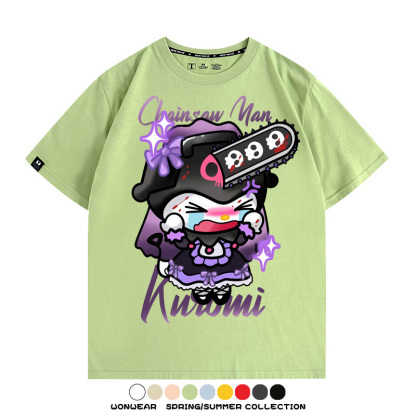 三麗鷗庫洛米聯名鏈鋸人周邊短袖T恤