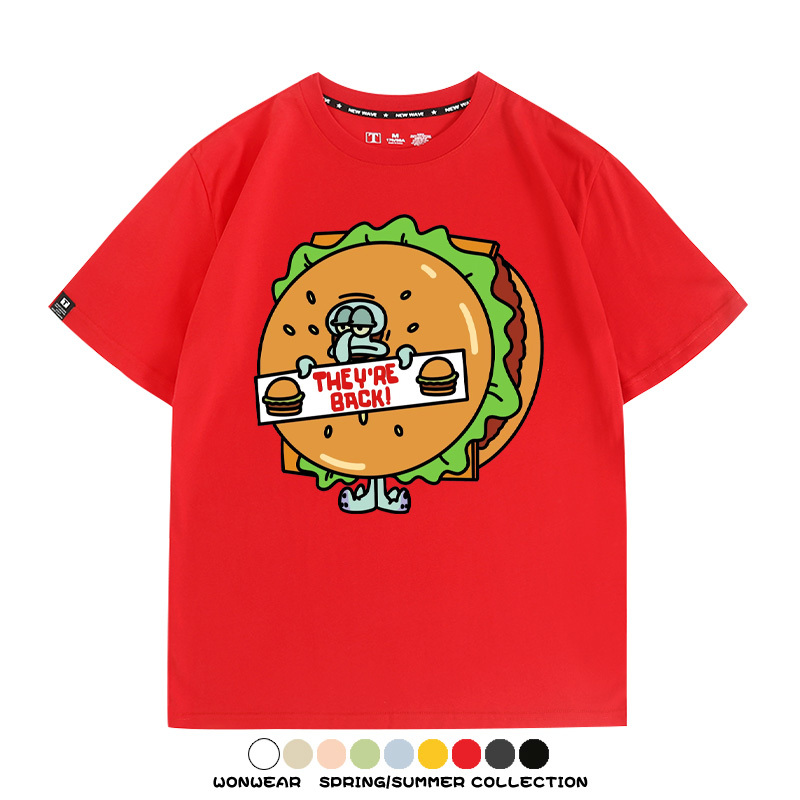 海綿寶寶惡搞動漫周邊短袖T恤