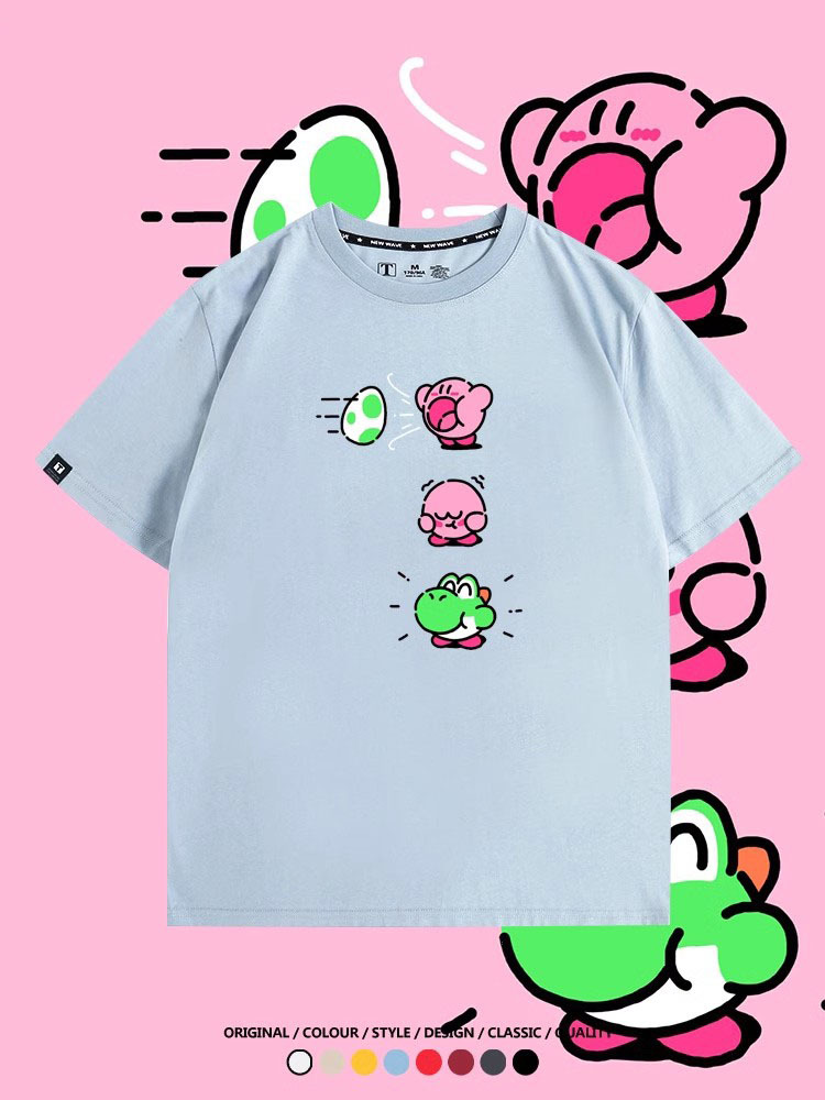 星之卡比遊戲 親子情侶裝寬鬆短袖T