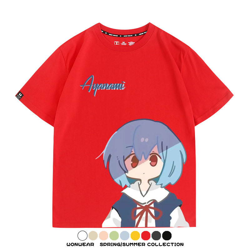 EVA福音戰士綾波麗 親子情侶裝寬鬆短袖T