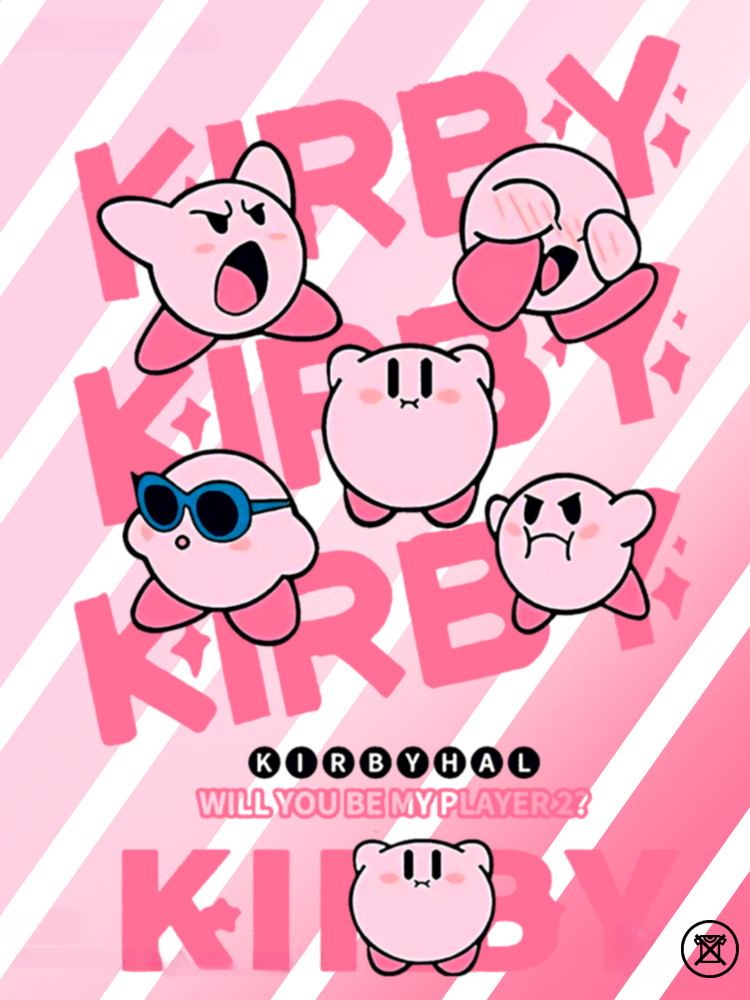 星之卡比任天堂遊戲周邊 親子情侶裝寬鬆短袖T