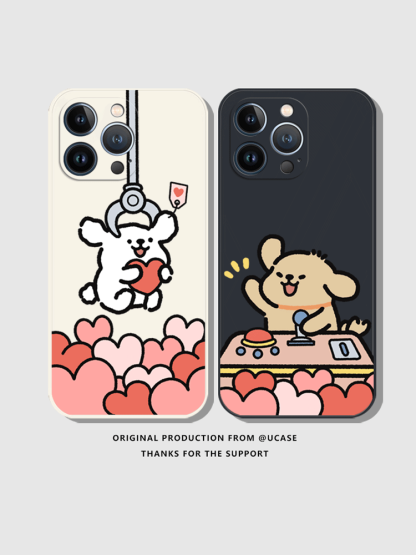 蘋果 系列線條小狗硅膠防摔軟殼