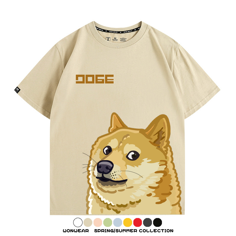 謝謝你狗子網紅柴犬表情包 親子情侶裝寬鬆短袖T