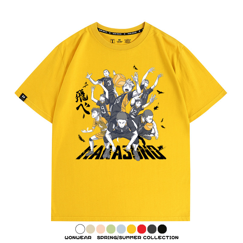 排球少年動漫周邊短袖T恤