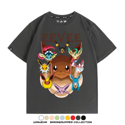 精靈寶可夢伊布動漫周邊短袖T恤