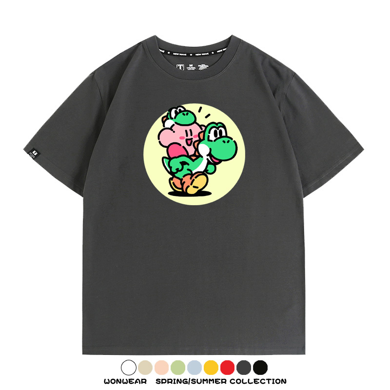 星之卡比遊戲 親子情侶裝寬鬆短袖T