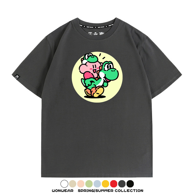 星之卡比遊戲 親子情侶裝寬鬆短袖T