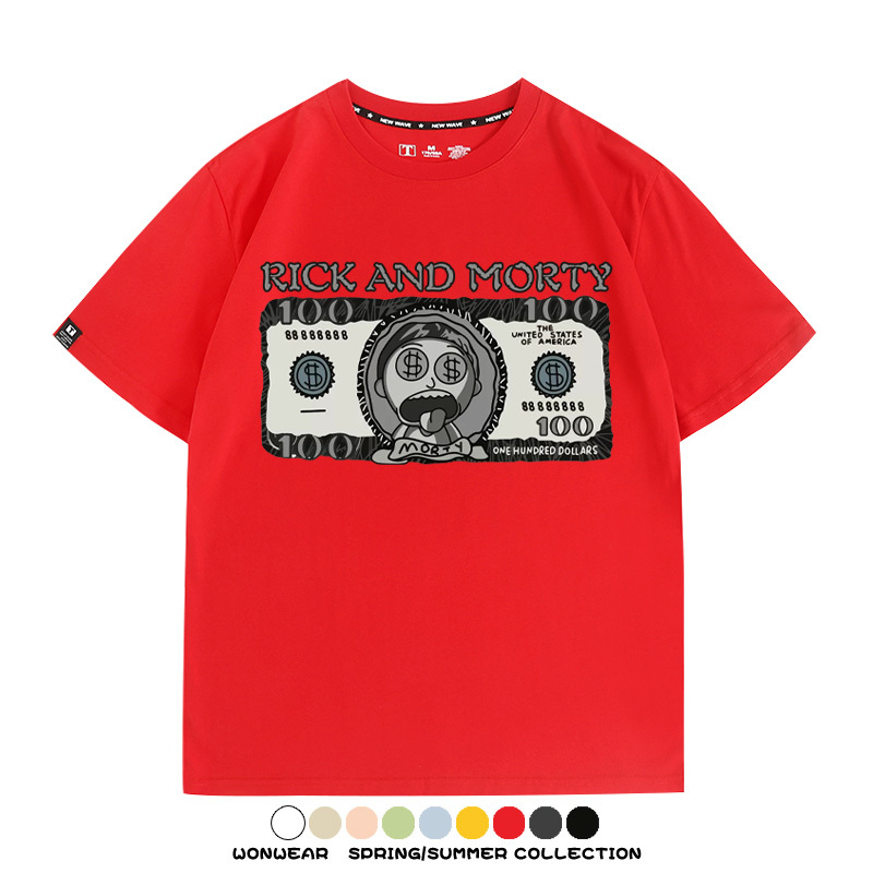 瑞克和莫蒂動漫周邊短袖T恤