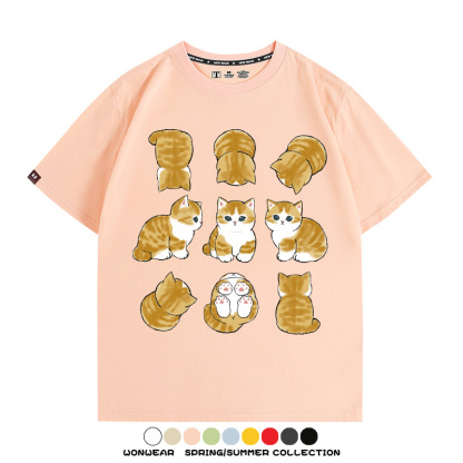貓福珊迪可愛萌寵周邊短袖T恤