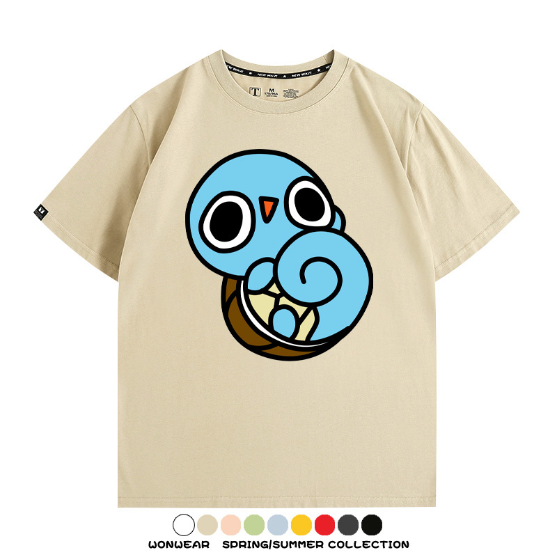 精靈寶可夢小火龍傑尼龜 親子情侶裝寬鬆短袖T