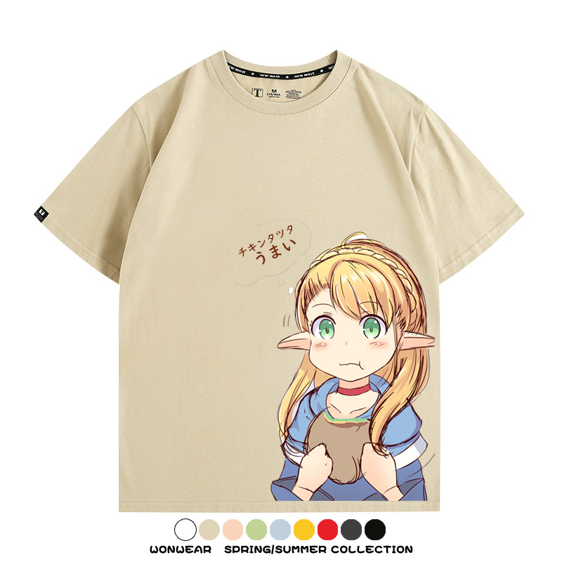 迷宮飯精靈瑪露希爾 親子情侶裝寬鬆短袖T