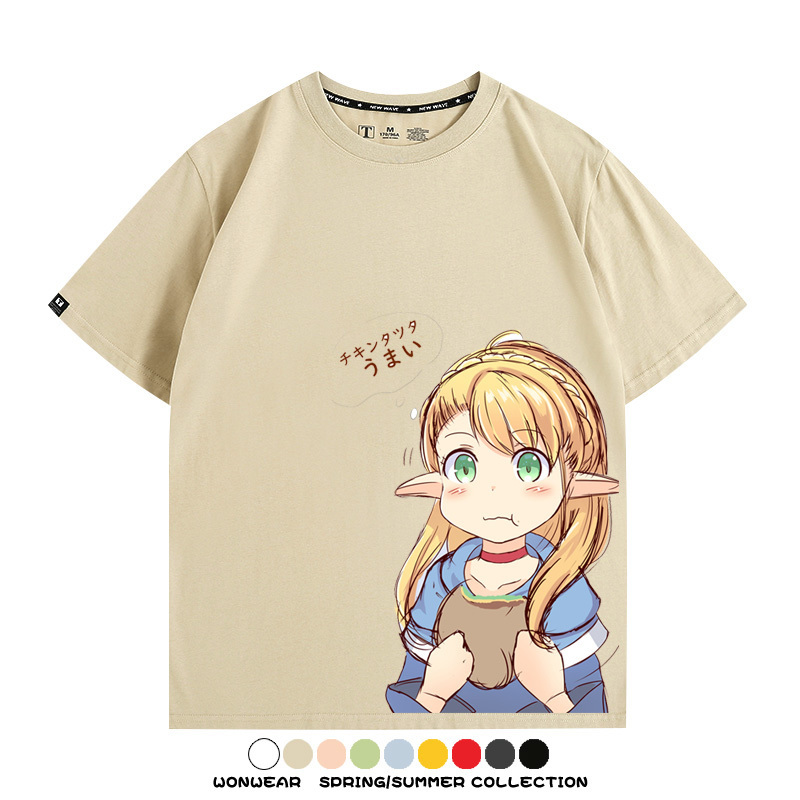 迷宮飯精靈瑪露希爾 親子情侶裝寬鬆短袖T