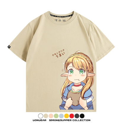 迷宮飯精靈瑪露希爾 親子情侶裝寬鬆短袖T