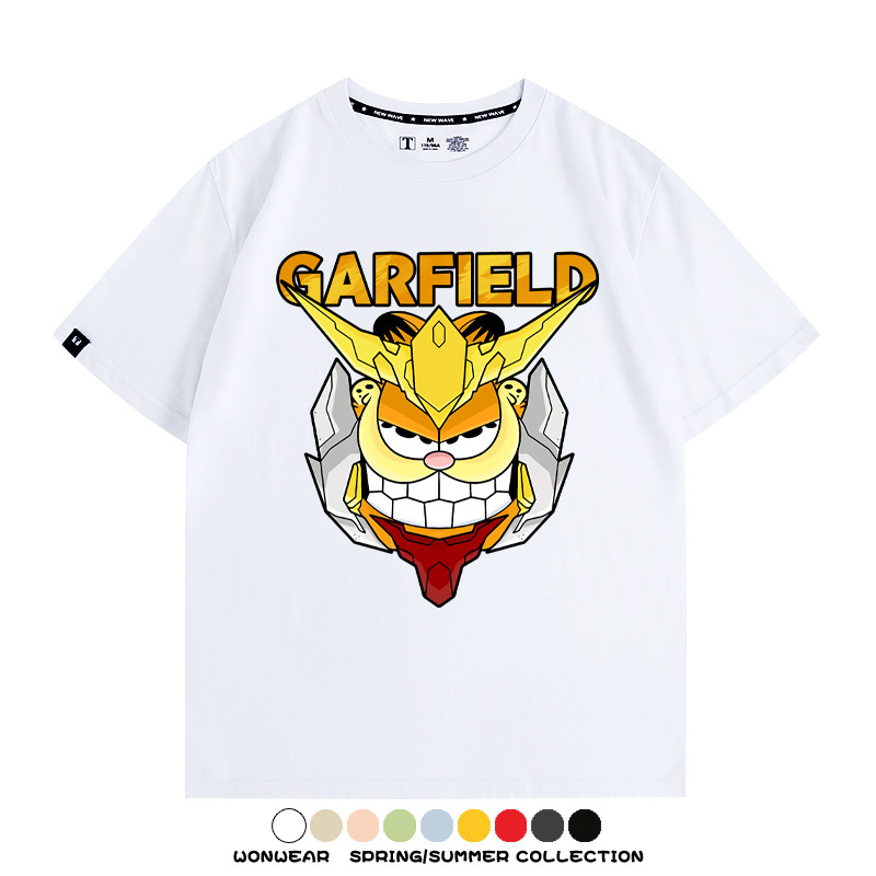 加菲貓聯名機動戰士鋼彈 親子情侶寬鬆短袖T