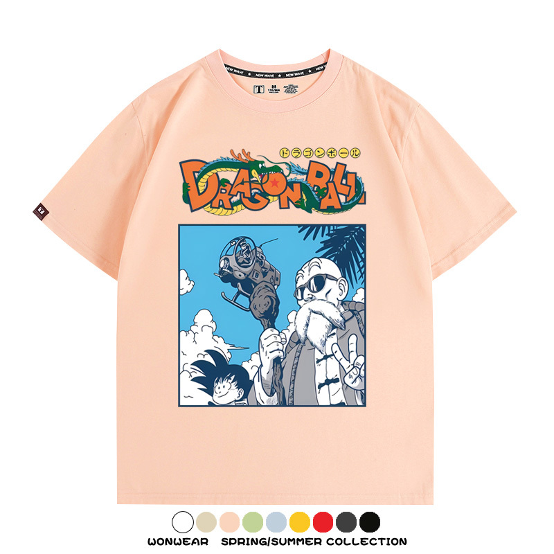 七龍珠動漫畫封面龜仙人悟空 親子情侶裝寬鬆短袖T
