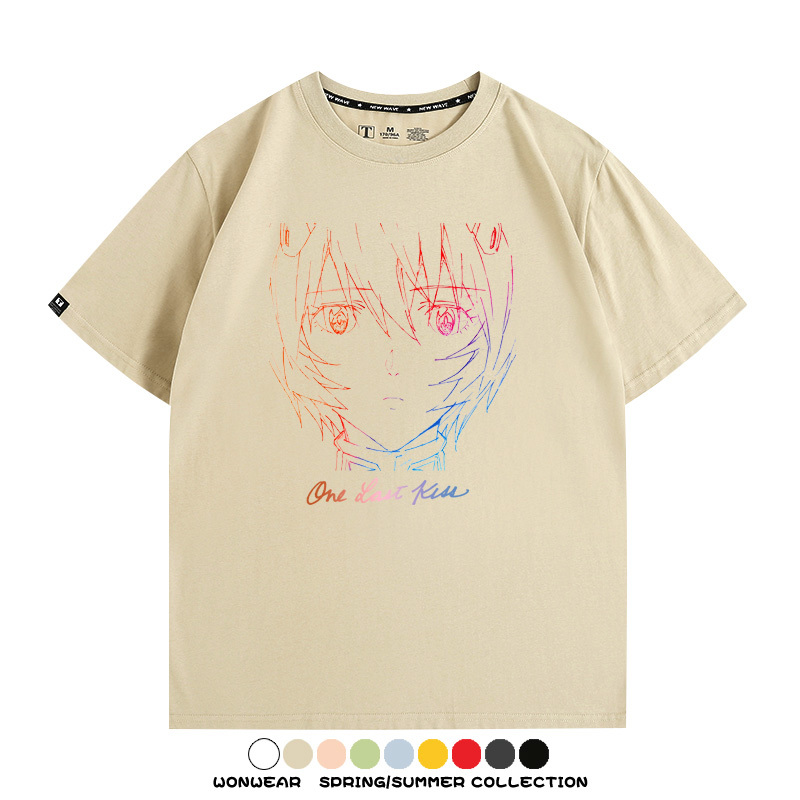 EVA新世紀福音戰士One Last Kiss專輯周邊短袖夏季純棉短袖T-shirt