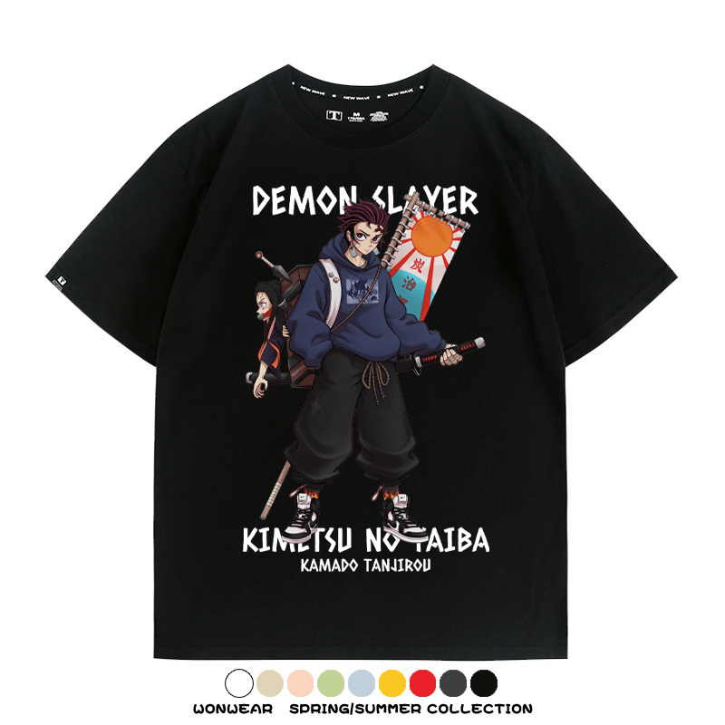 鬼滅之刃聯名灶門炭治郎 親子情侶裝寬鬆短袖T