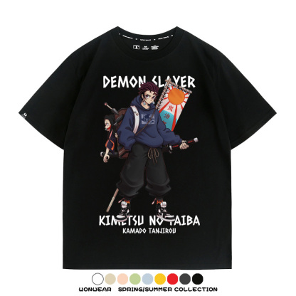 鬼滅之刃聯名灶門炭治郎 親子情侶裝寬鬆短袖T