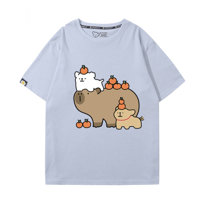 卡皮巴拉 2024親子情侶男女同款 T恤