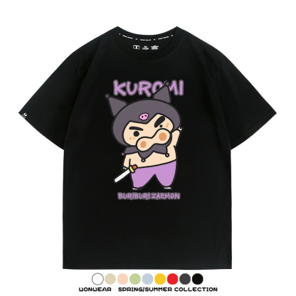 三麗鷗x蠟筆小新肥嘟嘟左衛門 親子情侶寬鬆短袖T