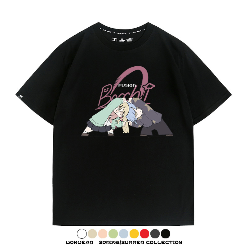 孤獨搖滾日系二次元 親子情侶裝寬鬆短袖T