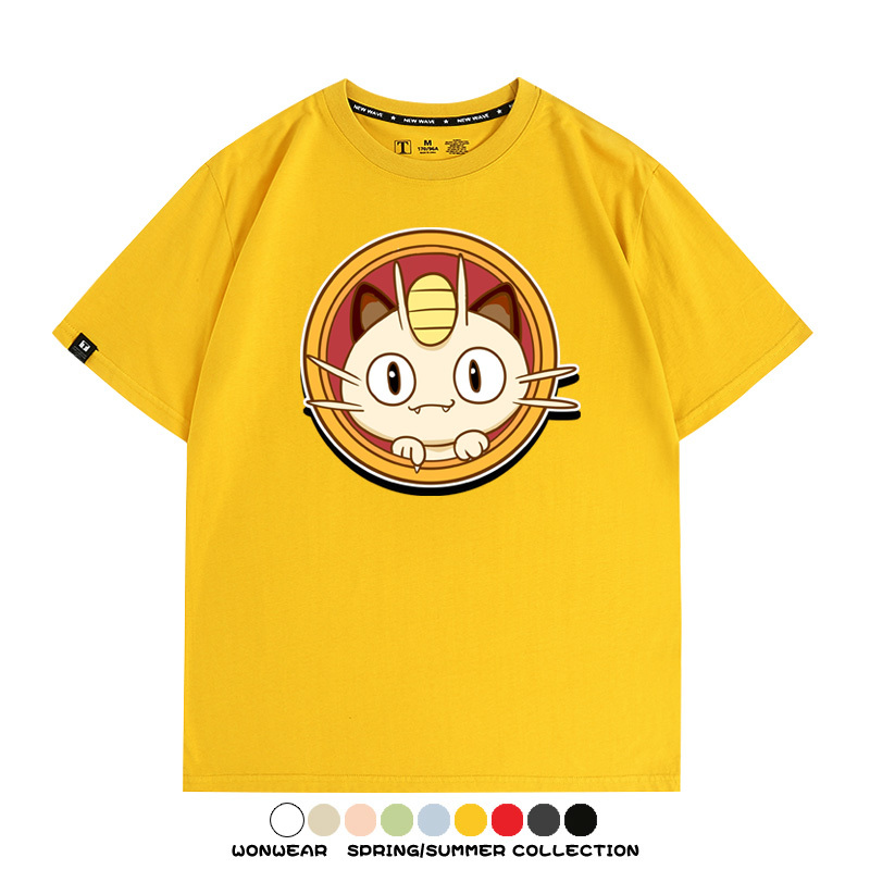 寶可夢卡通可愛頭像合集 親子情侶寬鬆短袖T