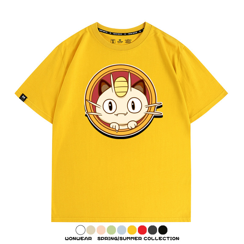 寶可夢卡通可愛頭像合集 親子情侶寬鬆短袖T