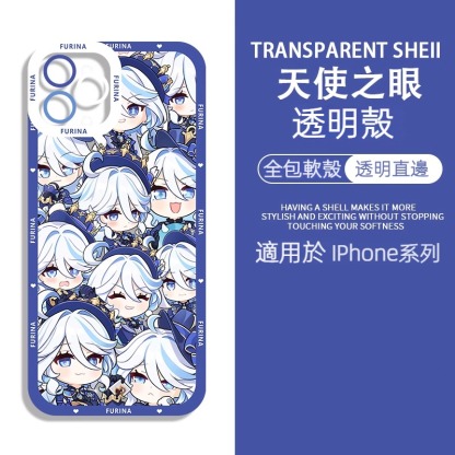 蘋果 系列原神水神芙卡洛斯天使眼透明防摔軟殼